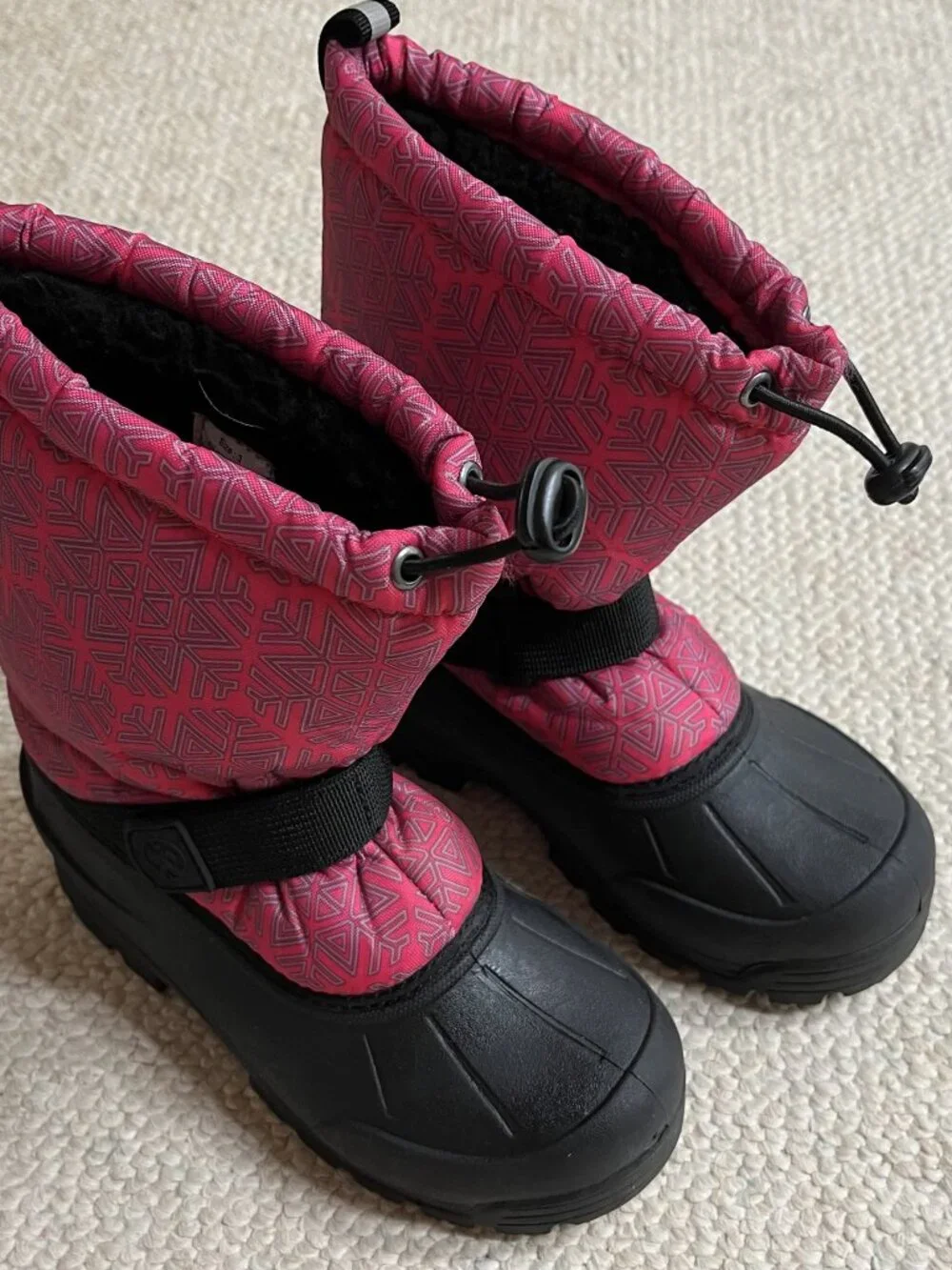 Thermolite Girl's Size 3 Pink Snow Boots Shoes
